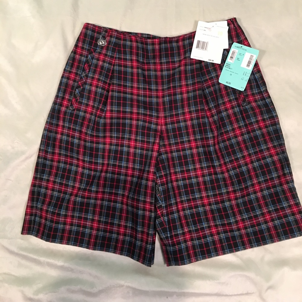 🆕 NWT Liz Golf Plaid Shorts Size 10